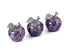 Amethyst Crystals Healing, reiki healing Crystals Stone Decors 1.2 Inch Carved Polished Natural Gemstone Apple Craft